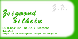 zsigmond wilhelm business card